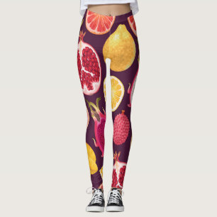 Exotisch fruit: kleurrijk naadloos patroon leggings