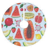 Exotisch fruit: trendy print naadloos. kerstboom rok (Voorkant)