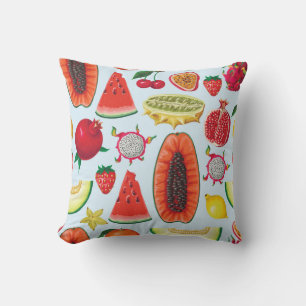 Exotisch fruit: trendy print naadloos. kussen