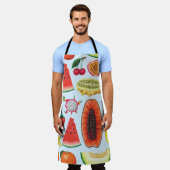 Exotisch fruit: trendy print naadloos. schort (Gedragen)