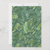 Exotisch Hawaiaans Tropisch Groen Kader Doop Kaart (Achterkant)