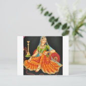 EXOTISCH INDIAANSE PRINCESS PAINDS BRIEFKAART (Staand voorkant)