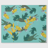 Exotisch kikkerpatroon cadeaupapier (Vlak)