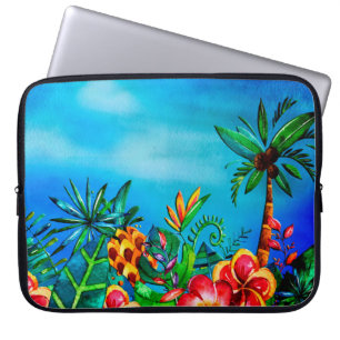 Exotisch kleurrijk Oerwoud - Aloha Laptop Sleeve