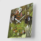 Exotisch landschap door Henri Rousseau Vierkante Klok (Hoek)