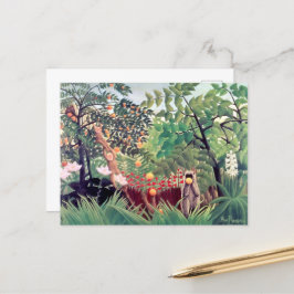 Exotisch landschap Henri Rousseau Briefkaart