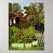 Exotisch landschap van Henri Rousseau Poster (Voorkant)