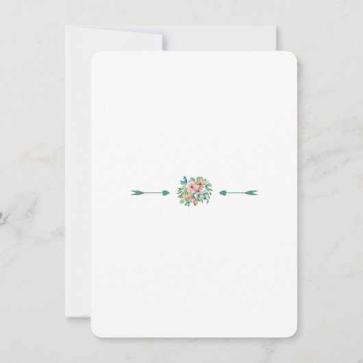 Exotisch Luau Tropisch Bloemendiner Kaart (Achterkant)