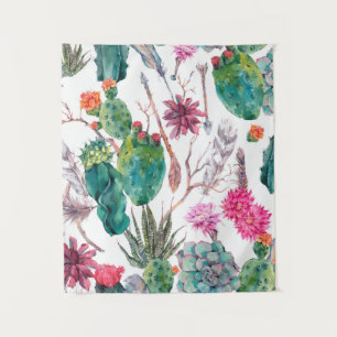 Exotisch natuurlijk vintage waterverf naadloos pat wandkleed