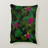 Exotisch oerwoud nachtorchideeën patroon accent kussen (Achterkant (Verticaal))