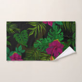 Exotisch oerwoud nachtorchideeën patroon handdoek (Handdoek)