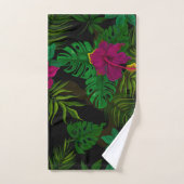 Exotisch oerwoud nachtorchideeën patroon handdoek (Handdoek)