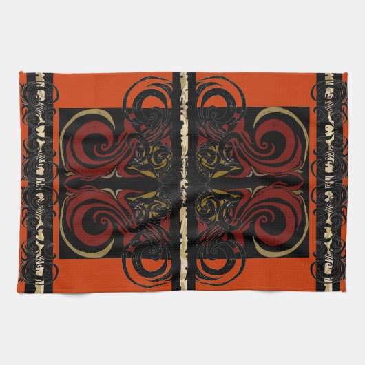 Exotisch Oranje handdoek (Horizontaal)