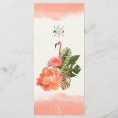 Exotisch Paradijs Koraal Waterverf Menu (Achterkant)