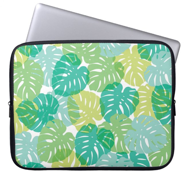 Exotisch Plant: Tropical Monstera Laptop Sleeve (Voorkant)