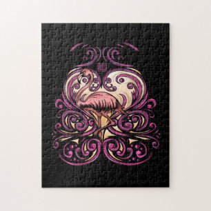 Exotisch roze legpuzzel