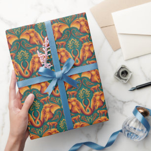 Exotisch Safari wandtapijtpatroon - De Witte Lotus Cadeaupapier