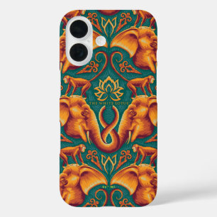 Exotisch Safari wandtapijtpatroon - De Witte Lotus iPhone 16 Hoesje