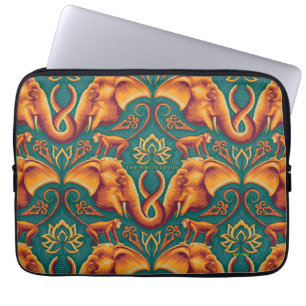 Exotisch Safari wandtapijtpatroon - De Witte Lotus Laptop Sleeve