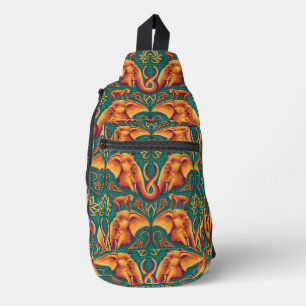 Exotisch Safari wandtapijtpatroon - De Witte Lotus Sling Bag