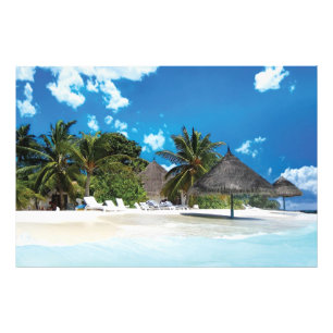 Exotisch strand foto afdruk