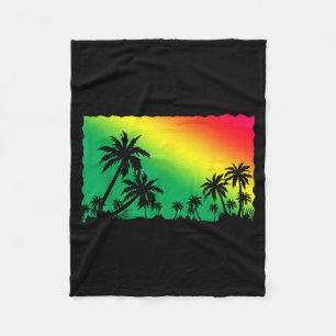 Exotisch strand kokospalmboom tropische zomer fleece deken