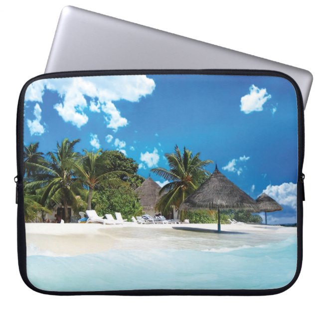 Exotisch strand laptop sleeve (Voorkant)