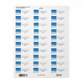 Exotisch strand tropisch eiland paradijs etiket (Full Sheet)