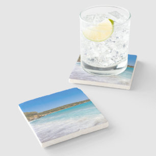 Exotisch strand tropisch eiland paradijs stenen onderzetter