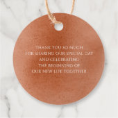 Exotisch Terracotta Bloemendesign Elegante Boho Da Bedankjes Labels (Achterkant)