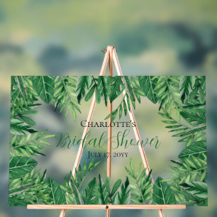 Exotisch Tropisch Blad Groene Bruidsdouche Acryl Bord
