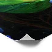 Exotisch Tropisch Blauw Orchidee Poster (Hoek)