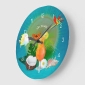 Exotisch tropisch strand grote klok (Hoek)