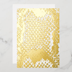 Exotisch vet slang huid print textuur patroon goud folie feestdagenkaart