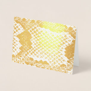 Exotisch vet slang huid print textuur patroon goud folie kaarten