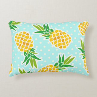 Exotische ananas: Blue Polka-dot fun. Accent Kussen