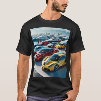 Exotische auto's en boten t-shirt