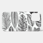 Exotische bladeren,  bloemenzwart en wit. Case-Mate iPhone case (Achterkant (horizontaal))
