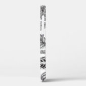 Exotische bladeren,  bloemenzwart en wit. Case-Mate iPhone case (Achterkant / Links)