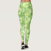Exotische bladeren: naadloze Waterverf Leggings (Achterkant)