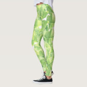 Exotische bladeren: naadloze Waterverf Leggings (Links)