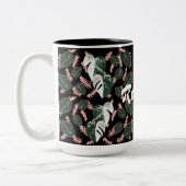 Exotische bladeren tweekleurige koffiemok (Links)