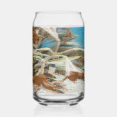 exotische bloem blikvorm glas (Achterkant)