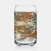 exotische bloem blikvorm glas (Links)