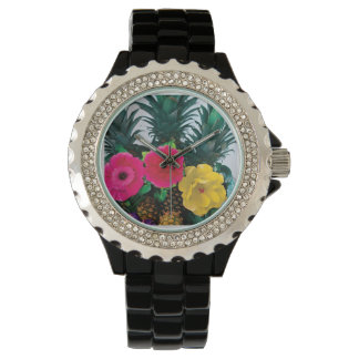 Exotische Bloemen Horloge