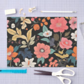 Exotische Bloemen in een Retro Botanische Tissuepapier (Craft)