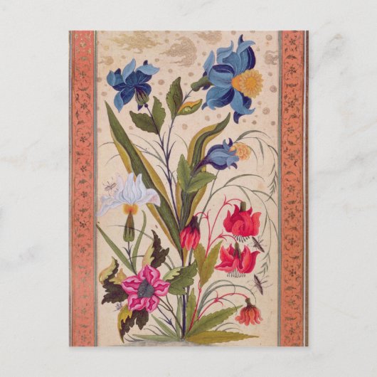 Exotische bloemen met insecten briefkaart (Voorkant)