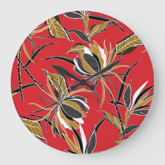 Exotische bloemen: Polka Dot Grote Klok