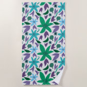 Exotische bloemen strandlaken (Voorkant)