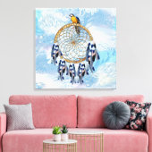 Exotische Blue Dream Catcher Decor Canvas Afdruk (Insitu (Woonkamer))
